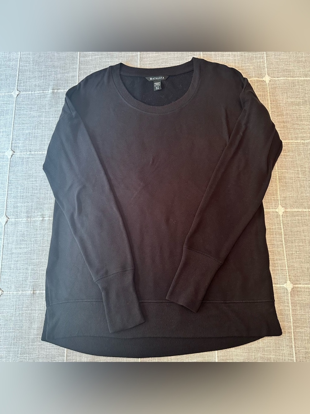 Athleta Black Coaster Luxe Sweatshirt Size Small Soft Lounge Premium